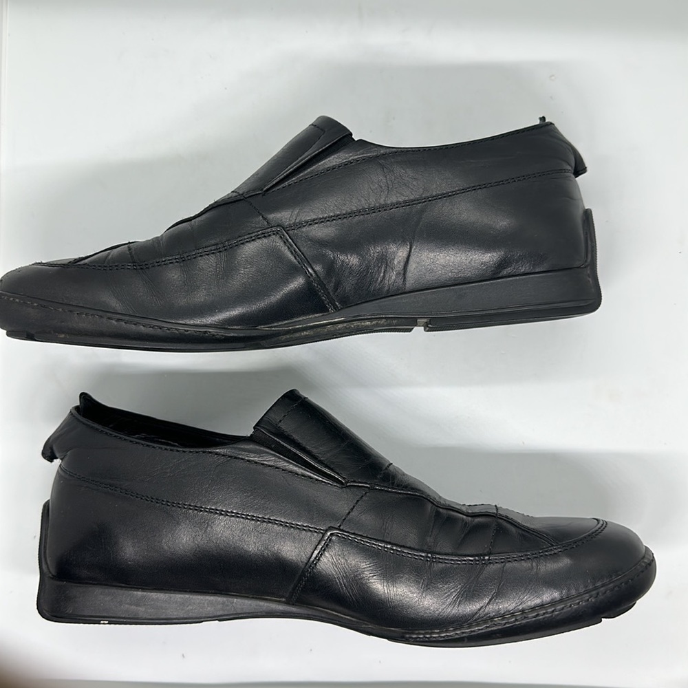 GUCCI shoes black leather loafer slip on flats size 9.5 Luxury comfort - Picture 13 of 13